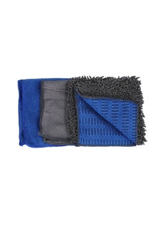 اشتري 3-Piece Microfiber Cleaning Towel Blue and Grey 30 x 30 cm FLD-SA005 في السعودية