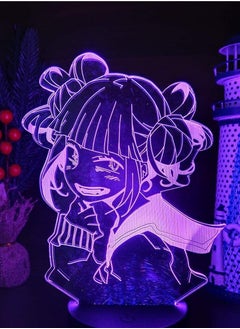 اشتري My Hero Academia LEDMulticolor Night Light 3D Illusion Anime Character Hiimiko Toga Lamp USB Remote Control 16 colorsLED Lights with Touch Switch Desk Lamp في الامارات