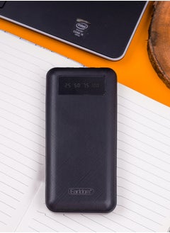 اشتري High Performance Portable Power Bank - Earldom PB41 with 3 Wire In-Built Charging Cable And LCD Display - PowerBank 10000mAh - Black في مصر