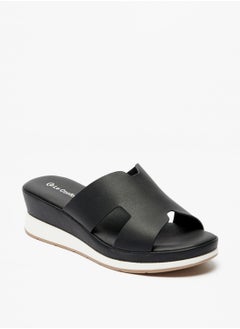 اشتري Solid Slip On Wedge Heel Sandals في الامارات