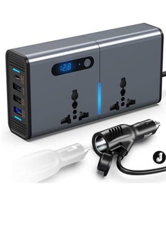 اشتري "New 200W Car Power Inverter – 12/24V to 220V AC with USB & Type-C Charging Ports" في الامارات