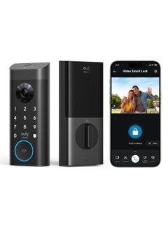 اشتري eufy Video Smart Lock E330, 3-in-1 Camera+Doorbell+Fingerprint Keyless Entry Door Lock-T85311Y1 في الامارات