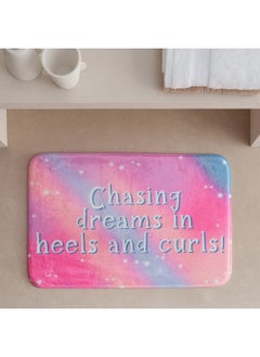 Buy Meadows Gwen Chasing Dreams Memory Foam Bath Mat with PVC 60 x 40 cm in UAE