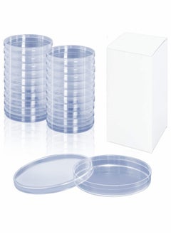 Buy Sterile Plastic Petri Dishes with Lid, 90mm Dia x 15mm Deep, Lab Plate Dish for Analysis, School Projects, Blood Samples, Bacteria, Plant & Seed Cultivation Cell-Culture 20 Pack in Saudi Arabia