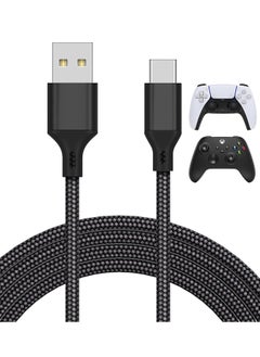 Buy 16.4FT Charger Charging Cable for PS5/for Xbox Series X/S Controller/for Switch Pro Controller, Replacement USB Charging Cord Nylon Braided Type-C Ports Accessories for Playstation 5/for Xbox Series X in UAE