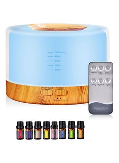 اشتري Tycom Essential Oil Diffuser, Remote Control Essential Oil Diffuser with Color Lights and Timer, Cool Mist Humidifier with Auto Shut-off Function, Ultrasonic Oil Diffuser for Home Office WOOD GRAIN. في الامارات