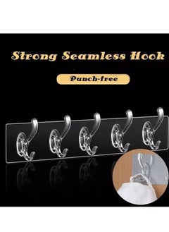 Buy Silicone Hook Hanger 6 Hooks, Multi-purpose in Egypt