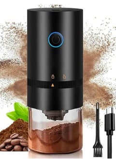 Buy Electric Coffee Grinder, USB Rechargeable, Easy Push Button Operation with Brush, Removable Chamber for Home, Travel, Office Cafe in Saudi Arabia