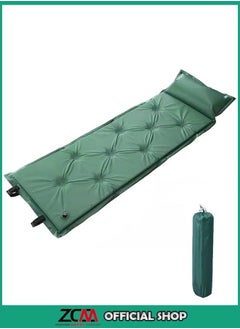 Buy Outdoor Tent Mat Automatic Inflatable Sleeping Mat Moisture-proof Mat with Pillow 183x57x2.5 cm in UAE