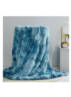 Buy Soft Long Plush Bed Cover Blanket Faux Fur Bedspread Blankets Sofa Bedding Hotel Travel Warm Bedding Blanket in UAE