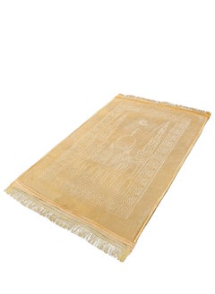 Buy Anti-Slip Velvet Top Prayer Mat Golden Beige 80x120 cm in UAE