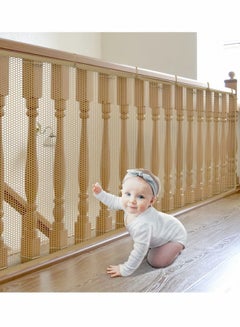 اشتري Children's Stair Net, Safety Net Baby Stair Railing Protection Net for Children, Small Pets, Toys - Indoor and Outdoor (3m*78cm) White في الامارات