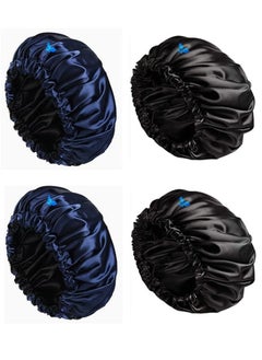 Buy 4 Piece Satin Hair Bonnet for Sleeping in Various Multicolour in Saudi Arabia