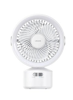 اشتري Multi-functional Fan 4in1 design Outdoor Fan with Adjustable USB Led Soft Light Lamp Creative Mini Outdoor Fan Portable Small Rechargeable Fans & Light 4000mAh With Infrared Remote Controller Fan في الامارات