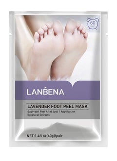 اشتري 1 Pair  Foot Peel Mask Lavender,Exfoliator Peel Off Calluses Dead Skin Callus Remover,Repair Rough Heels & Get a Smooth Skin في الامارات