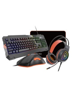Buy C505 4 in 1 Gaming Combo, Anti Ghost RGB Gaming Keyboard, 5+1 Buttons 3200 DPI Gaming Mouse, Backlit Gaming Headset with Omnidirectional Microphone, HD Gaming Mouse Pad in Egypt