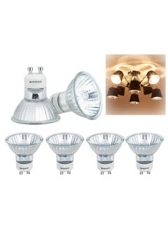 اشتري Halogen Bulbs, Pack of 6 GU10 Halogen Spotlight Bulbs 35W 220-240V Dimmable 2800K Warm GU10 35W White في السعودية