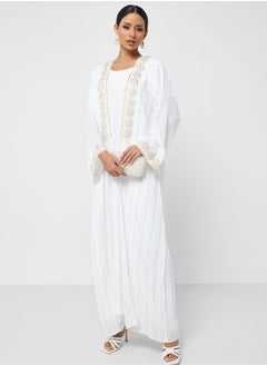 Buy Embellished Flared Sleeve Abaya in Saudi Arabia