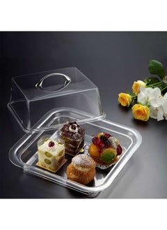 Buy Acrylic Cake Box Square 35 cm in UAE