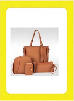 Buy 4 Piece Tote Bag Set  Brown in Saudi Arabia