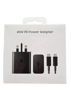 Buy Original 45W PD Power Adapter with USB Type-C to C Cable Black in UAE