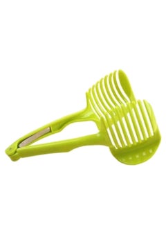 Buy Fruit Vegetable Cutter Lemon Shredders Slicer Holder Green/Silver 18.5 x 8centimeter in Saudi Arabia