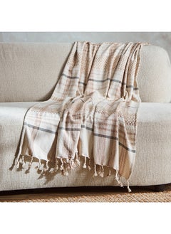 اشتري Kente Natural Chenille Throw 170 x 130 cm في الامارات