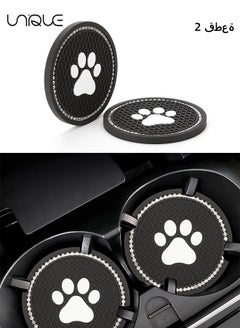 Buy 2 Pcs 7cm Bling Car Coasters,Car Interior Accessories,Universal Cup Holder Insert Coaster Anti Slip Crystal Vehicle Interior Accessories,PVC Anti-Slip Mat Fit for Car SUV Truck in UAE