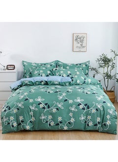 Buy 6-Piece Double Size Duvet Cover Set|1 Duvet Cover + 1 Flat Sheet + 4 Pillow Cases|Microfibre|GUMBO in UAE