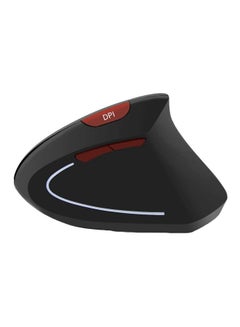 Buy Ergonomic Wireless Mouse Black/Red in Saudi Arabia