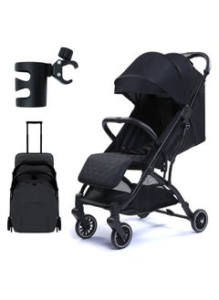 Buy Portable Single Stroller Sit And Lie Down Newborn Baby Stroller Shock-absorbing Foldable Pram in Saudi Arabia