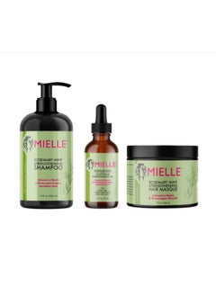 Buy Mielle Rosemary & Mint Conditioner 355 ml / Rosemary Mint Scalp & Hair Strengthening Oil 59ml / Rosemary Mint Strengthening Hair Masque 340grams in Saudi Arabia