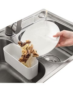 Buy Sink Drain Strainer Basket, Multifunction Kitchen Food Waste Leftovers Catcher Garbage Corner Strainer, Multifunctional Shelf for (Gray) in Saudi Arabia