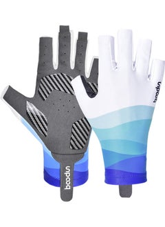 اشتري Anti-Skid Sun Protection Half Finger Fishing Glove 30x3x16cm في الامارات