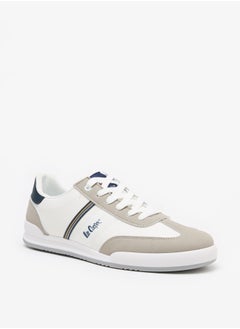 اشتري Men's Panelled Low Ankle Sneakers with Lace-Up Closure في الامارات