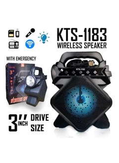 Buy KTS-1183 Stereo Karaoke Portable LED Wireless  Bluetooth Speaker With Emergency Light in Saudi Arabia