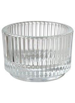 Buy Tealight Holder Clear Glass 3.5 Cm in Saudi Arabia