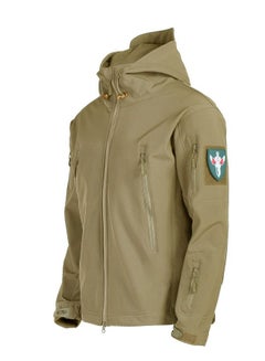 Buy 3-in-1  Men's Outdoor Soft Shell Plus Fleece Windproof Jacket With Detachable Lining Autumn Clothing Coat in Saudi Arabia