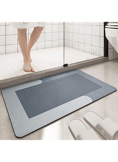 اشتري Diatom Bathroom Mat, Non-Slip Bath Mat, Quick Drying, Super Absorbent, Easy Cleaning,Floor Mat, Door Mat,Used for Bathroom, Toilet, Kitchen Entrance 23.61" x 15.35" (Blue) في السعودية