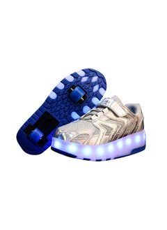 Buy Breathability Roller Shoes USB Charge Girls Boys Sneakers with Wheels LED Roller Skates Shoes in Saudi Arabia