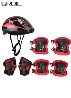 Buy Kids Protective Gear Adjustable Protective Helmet,Kids Helmet Knee Elbow Pads Wrist Guard Sport Protective Gear Adjustable Scooter Skateboard Roller Bike Skate Cycling Safety Set in Saudi Arabia