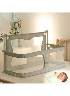 Buy Co-sleeping cot baby cot cot bed cribs 120 x 50 cm baby moses basket height adjustable on both sides kinderkraft co-sleeping with mosquito net breathable mesh window for infants/newborn in UAE