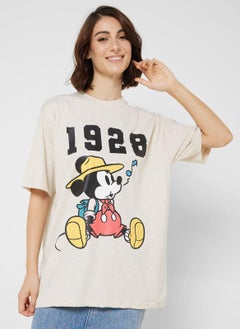 اشتري Mickey Oversize Graphic Dye T-Shirt في الامارات