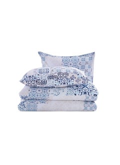 اشتري 3 - Piece Victorian Comforter Set 240x260cm - Blue في الامارات