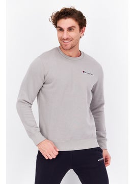 اشتري Men Sportswear Fit Long Sleeves Outdoor Sweatshirt, Grey في السعودية