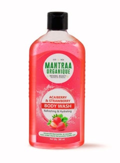 اشتري 300ml Natural Acaiberry and Strawberry Ayurvedic Body Wash | Vitamin-C Rich Shower Gel for Soothing Hydration and Stress-Relief في الامارات
