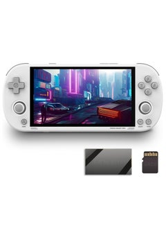 اشتري Smart Pro Open Source Handheld Game Console, Retro Arcade HD 4.96-inch IPS Screen Game Console, Linux System, 5000 mAh Large Battery (White) في السعودية