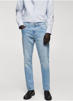 Buy Light Wash Straight Fit Jeans in Saudi Arabia