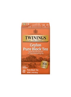 Buy Twinings Ceylon Orange Pekoe Tea Bags - Individually Wrapped Black Tea Bags with a Smooth, Refreshing, & Crisp Taste, 20 Count in UAE