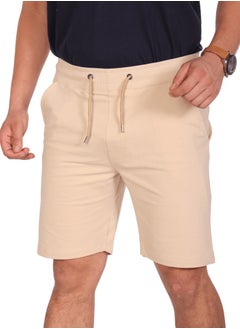 اشتري Hero Basic , Summer Melton shorts For Men , Beige, XXXL في مصر